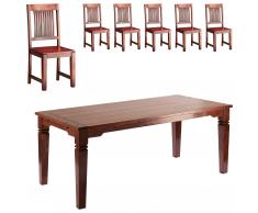 Set Cuba (mesa grande + 6 sillas)
