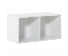 Estanterías de cubo Sindal (2 baldas, blanco)