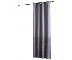 Cortina decorativa opaca Waves (135x280, gris)