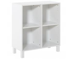 Estanterías de cubo Sindal (4 baldas, blanco)