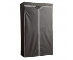 Armario de tela (156x87, negro-gris)