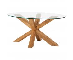 Mesa de sofa Saskia (ovalada, 100x60, engrasada)