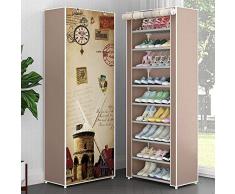 Mueble zapatero, organizador de zapatos portátil, armario de tela, estante modular para ahorrar espacio, zapatero para zapatos, botas, zapatillas, para decoración del hogar, dormitorio, estudio, C