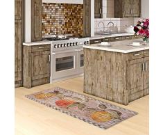 Pergamon Trendy - Alfombra de Corredor de Cocina Vintage Cocina - Beige - 2 tamaños