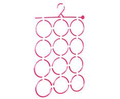 Demarket 2x Gancho plegable Con 12 anillos-Rosado