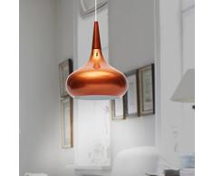 Moderna Iluminación decorativa, 60W LED Aluminum Colgante de Luz, Retro Industrial Pantallas de Iluminación para Loft Restaurante Coffee Bar Lámpara de Techo (oro rosa)