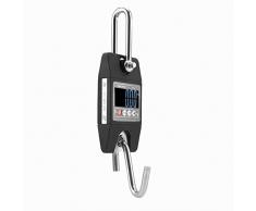 FTVOGUE Escala electrónica Digital de 150kg / 100g Que cuelga la Escala portátil del LCD con la balanza del Equipaje del Gancho
