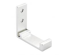 Ztoma Colgador de Pared Gancho, Plegable Soporte de Pared Auriculares Cascos Soporte, Aleación Aluminio Colgador de Pared Gancho para el Hogar - Plateado