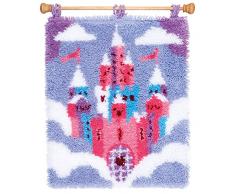 Vervaco – Alfombra de esmirna Cuento Candado Nudos, algodón, Multicolor, 43 x 51 x 0,3 cm