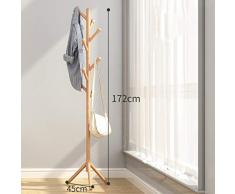 TLMY Bamboo Coat Rack Floor Y Shoe Rack Hanger Dormitorio Combinación Sencillo Zapato de casa Banco Colgador de Sala de Estar 80 * 31 * 170 cm Perchero