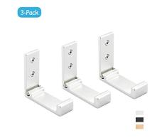 Perchero plegable de aleación de aluminio para colgar ropa, para cocina, baño, dormitorio, sala de estar, armario, montaje en pared (juego de 3)