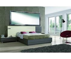 Lienzos Levante DA477w97-6 - Espejo de pared para baño o recibidor, 93 x 72 cm, color grafito