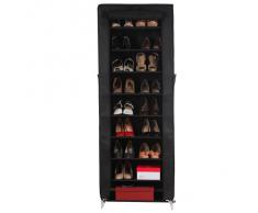 Songmics Organizador de tela de zapatos, zapatero con 10 estantes (58 x 28 x 160 cm, resistente al polvo) RXJ10H