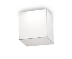 Olé by Fm Iluminación - Lámpara de techo Plafón con estructura metálica (Tela elástica lavable), color Blanco