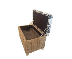 büloo Asiento de retención de y taburete, color natural también como – Taburete de baño/ropa sucia/Soporte Banco/Asiento banco (50 * 30 * 30)