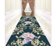 MOM Sala de estar Decoración de alfombras Hotel Hall Runner Diseño floral Área de rectángulo Alfombra para pasillo Entrada Casa Oficina Cocina Dormitorio Piso Puerta Alfombrilla Silla Tatami,Los 90x1