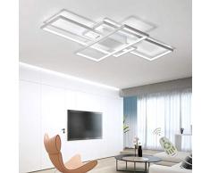 Moderna lámpara LED de techo para salón, regulable, pantalla de acrílico, lámpara de techo de diseño cuadrado, lámpara de comedor con mando a distancia, lámpara de techo, lámpara colgante, cocina