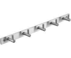 Ganchos para el hogar de 5 ganchos y perchero de acero inoxidable Ganchos para ropa montados en la pared Percha para dormitorio Sala de estar