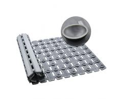 HALOVIE Alfombrillas de Baño Felpudo Alfombra de Baño Bañera Ducha Caucho Antideslizante Antibacteriano Goma 63 x 40cm con Ventosas Resistentes al Moho Tapete para Cuarto de Baño