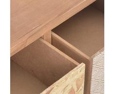 UnfadeMemory Mesa Consola Recibidor de Entrada,Mesa Alta Cocina,Mesa de Entrada,Mueble Auxiliar,Decoración de Hogar,Estilo Rústico,con 3 Cajones,MDF y Madera Maciza de Pino,100x30x73cm (Tipo2)