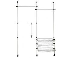 Orolay Perchero de Ropa Telescópico Altura Ajustable Telescópico Ajustable DTLD01