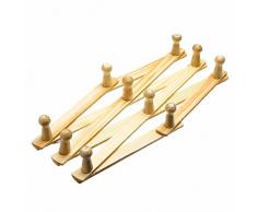 Hinmay - Perchero Extensible de Madera con 10 Ganchos para Sombreros, Bufandas, Abrigos, suéteres, Correa de Perro
