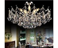 Gowe lámpara de araña de cristal moderna lámpara de techo candelabros esféricas de para sala techo cristal iluminación Fixture Home Deco Flores Color: Verde