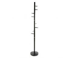Versa 18790411 Perchero de pie Ruan, Metal Lacado, Negro, 173 x 28 x 28 cm