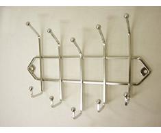 PERCHA COLGADOR PERCHERO DOBLE QUINTUPLE PEQUEÑA METAL GRUESO