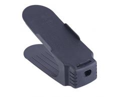benisto Zapatero Zapatos Stapler plástico Organizador Soporte para armario (Negro)
