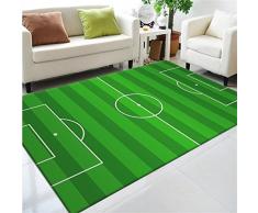 Alfombra antideslizante de diseño nórdico Campo de fútbol patrón más grueso niños tocando alfombras respetuosas del medio ambiente antideslizante dormitorio sala de estudio alfombrilla tapetes de la puerta en Salón / dormitorio