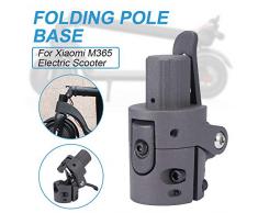 Konesky Scooter Electrico Base de Poste Plegable, Gancho de Tornillo de Bloqueo Conector de Metal Repuestos de Repuesto Compatible con Xiaomi M365 (Gris)