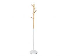 Balvi Perchero Birdie Color Blanco con 5 colgadores con Figura de pajarito Metal/Madera 177cm