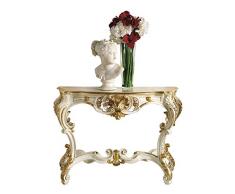 Artigiani Veneti Riuniti Composición de Entrada de Lujo, Muebles de recibidor Estilo clásico, Muebles de Madera con Decoraciones en Pan de Oro, Mesa Consola
