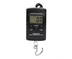 iTimo DIYWORK - Báscula portátil para equipaje de viaje, 40 kg, pantalla LCD, báscula de pesca digital, gancho electrónico, portátil