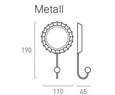 Lashuma - Juego de 2 Ganchos para Colgar Ropa, 19 x 11 cm, Ganchos para Toalla de Cocina, Vintage, Cartel de Chapa Grande, Ganchos de Pared de Metal