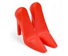 Demarkt Silicona de diseño del Zapatos de tacón Alto Soporte Plegable Universal para teléfono de Mesa(Rojo)