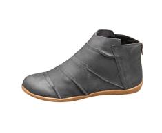 Luckycat Arco Botas de Tobillo de Las Mujer de Bootie Botines para Mujer Classic Botas Chelsea Botines de Cuero de Primavera Zapatos de Cremallera Botines Mujer Plataforma Soporte Deslizamiento Plano