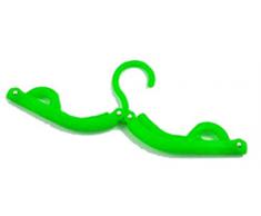 Demarket 3x Gancho plegable Portatil de Viaje Color Verde para Ropa