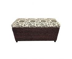 Büloo Sitzhocker Aufbewahrungshocker, de color marrón, también como Badhocker/Wäschetruhe/Fußbank/banqueta/Truhenbank (80*30*40) L
