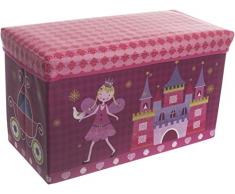 Bieco 04000499 – Caja de almacenamiento y banco Princesa, aprox. 60 x 30 x 35 cm