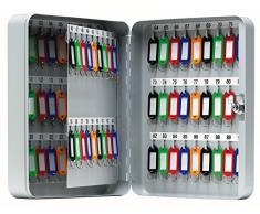 Arregui PLL90 Armario para 80 Llaves Fijo, de Acero, Gris Claro, 24 x 30 x 8 cm