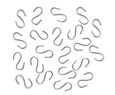 PandaHall Elite 1 Caja 150 Piezas Mini S Ganchos de 304 Acero Inoxidable para Joyas Colgantes Craft FAI Da Te, Color Acero Inoxidable, 14 x 5 x 1 mm, 150pcs/Set