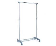 Zeller 17150 - Perchero con Ruedas (1 Barra, 83 x 43 x 93,5-170 cm)