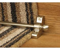 Extreme Jubilee Stair Rods ~ níquel Satinado – 6 x fácil Varillas para – Buena Calidad Hueco Alfombra de Pasillo Escalera Barras asequible Barato y Nuevo