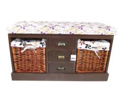 Geko N0135 Taiga - Banco con cajones (80 x 34 x 45Â cm, madera)