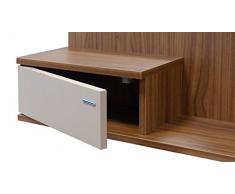 SLAAP - Recibidor con Espejo y cajón Abertura Lateral (80 Ancho x 103 Alto x 25 Fondo)