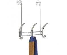 BlissHome 22770 - Perchero para puerta (con 3 ganchos), cromado