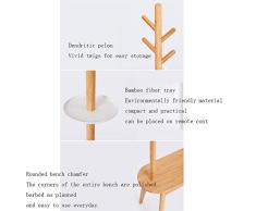 Axdwfd Percheros Perchero, Piso de Madera Maciza Colgador Moderno Dormitorio Sala de Estar Corredor Multifunción con Banco de Asiento Colgador Colgador