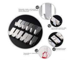 nuolux 12ST autoadhesivo Acero Inoxidable mano gancho toalla de mano Racks pared Ganchos para Cocina Baño